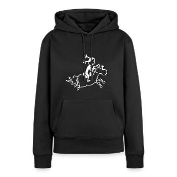 Pony with rider - Women’s Premium Organic Hoodie - black - Front - Julia (174cm)