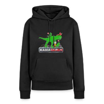 Mamasaurus Cadeau Fête Des Mères - Sweat à capuche Premium bio Femme - noir - Devant - Julia (174cm)