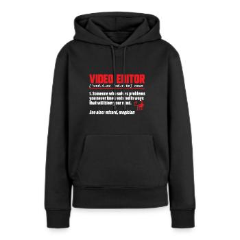 Video Editor Filmemacher Videofilmer - Frauen Premium Bio Hoodie - Schwarz - Vorne - Julia (174cm)