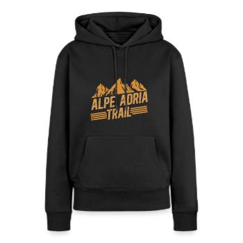 Alpenüberquerung Alpe Adria Trail Ferwanderweg - Frauen Premium Bio Hoodie - Schwarz - Vorne - Julia (174cm)
