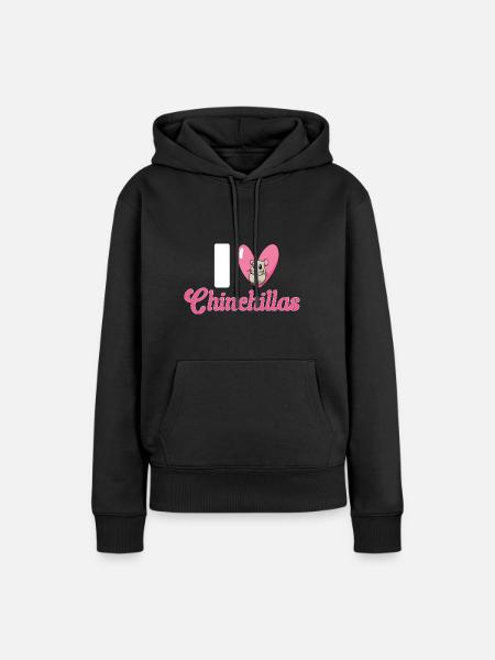 Chinchilla - Frauen Premium Bio Hoodie - Schwarz