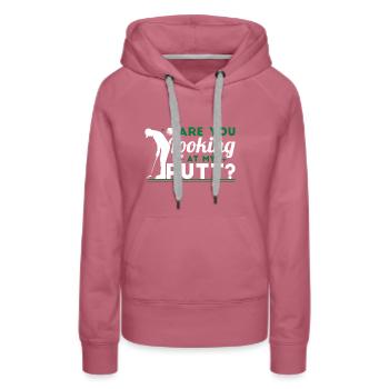 Golfer Humor Golfing Golf Club - Women’s Premium Organic Hoodie - mauve - Front - Isabella (175cm)