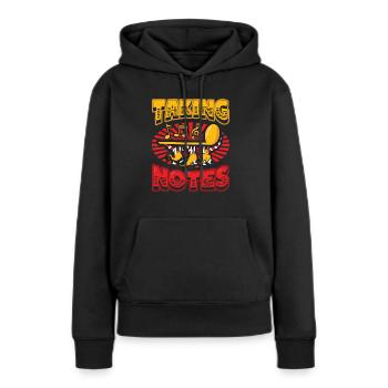 Notizen machen Wortspiele Lustiger Musiklehrer - Frauen Premium Bio Hoodie - Schwarz - Vorne - Julia (174cm)