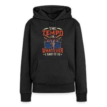 Das Tempo Ist, Was Immer Ich Sage, Es Ist Rockband - Frauen Premium Bio Hoodie - Schwarz - Vorne - Julia (174cm)