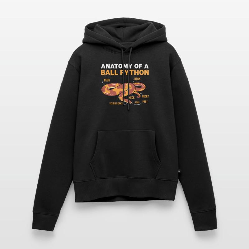 Anatomie d’un python sphérique. Python boule de banane Sweat à capuche Premium bio Femme