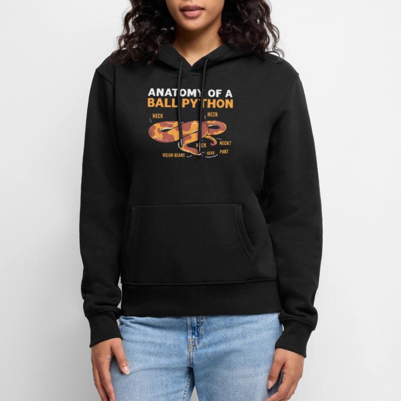 Anatomie d’un python sphérique. Python boule de banane Sweat à capuche Premium bio Femme