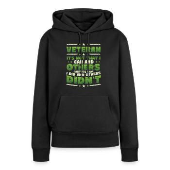 Veteranen WürdigungStolz Auf Veteran, Anerkennung, - Frauen Premium Bio Hoodie - Schwarz - Vorne - Julia (174cm)