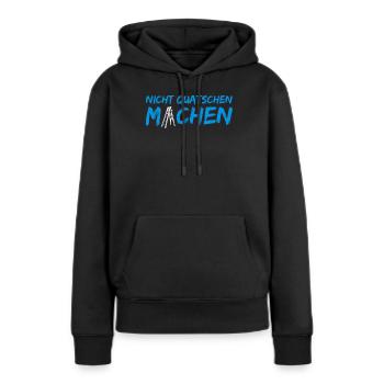 Ne parlez pas - faites-le! - Sweat à capuche Premium bio Femme - noir - Devant - Julia (174cm)