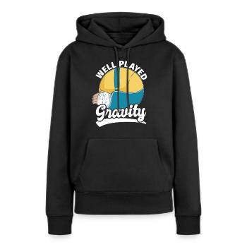 Gebrochener Arm Spruch - Fraktur Gipsarm - Frauen Premium Bio Hoodie - Schwarz - Vorne - Julia (174cm)