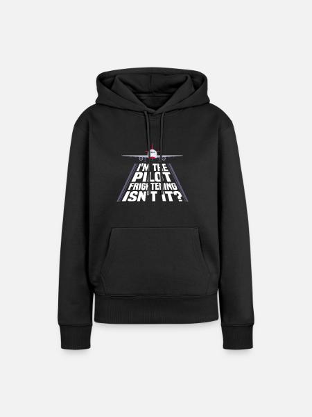 Ich Bin Pilot - Flugkaptiän Passagierflugzeug - Frauen Premium Bio Hoodie - Schwarz