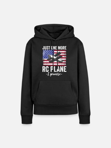 RC Flugzeug Modellbau Modellflieger - Frauen Premium Bio Hoodie - Schwarz