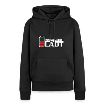 Fußballprofi Lädt - Frauen Premium Bio Hoodie - Schwarz - Vorne - Julia (174cm)