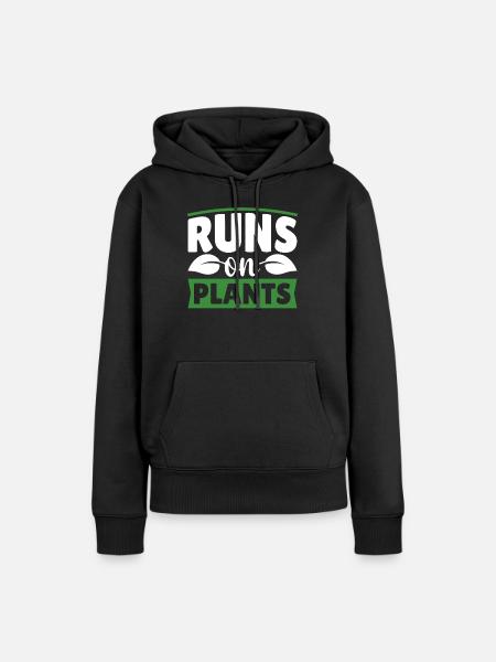 Vegan Vegan Plants Zeggen - Vrouwen Premium Bio hoodie - zwart