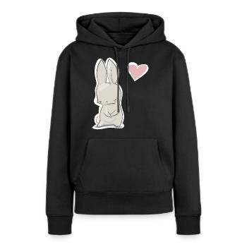 hare - Women’s Premium Organic Hoodie - black - Front - Julia (174cm)