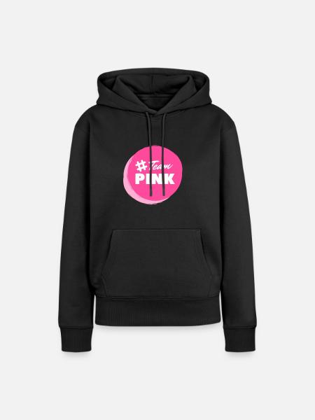 # Team PINK - Frauen Premium Bio Hoodie - Schwarz