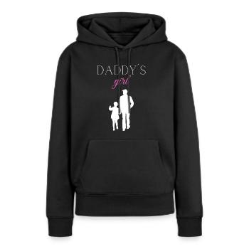 Daddys girl baby Kinder Geschenk - Frauen Premium Bio Hoodie - Schwarz - Vorne - Julia (174cm)