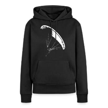 Parapente Nova CP - Sweat à capuche Premium bio Femme - noir - Devant - Julia (174cm)