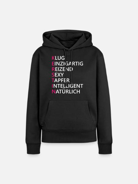 Kerstin Name Geschenk - Frauen Premium Bio Hoodie - Schwarz