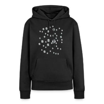 Diamant - Frauen Premium Bio Hoodie - Schwarz - Vorne - Julia (174cm)
