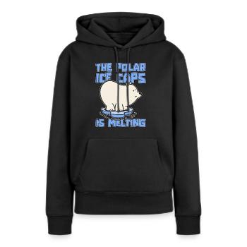 Global Warming The Polar Ice Caps Science Activism - Frauen Premium Bio Hoodie - Schwarz - Vorne - Julia (174cm)