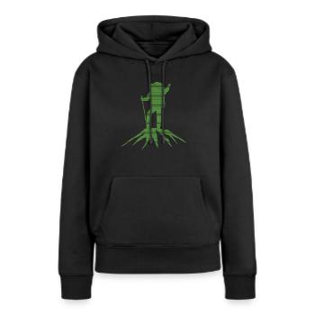 Alpinisme - Sweat à capuche Premium bio Femme - noir - Devant - Julia (174cm)
