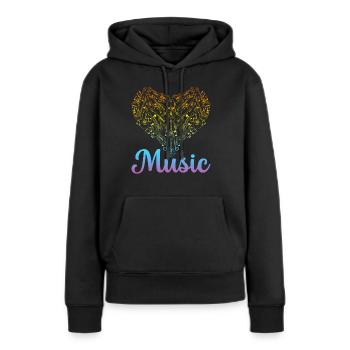 Guitar Music Lover - Guitar Musician Guitar Player - Frauen Premium Bio Hoodie - Schwarz - Vorne - Julia (174cm)