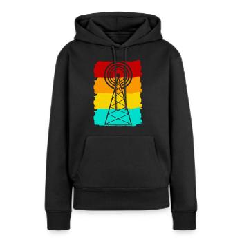 Amateurfunker Antenne Amateurfunk - Frauen Premium Bio Hoodie - Schwarz - Vorne - Julia (174cm)