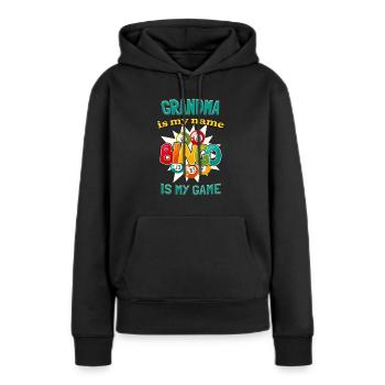 Oma Lotto Spielerin Lustiges Bingo - Frauen Premium Bio Hoodie - Schwarz - Vorne - Julia (174cm)