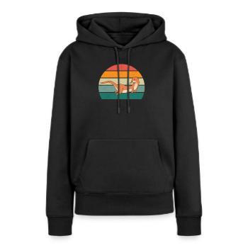 Loutre géante naine Loutre Loutre Loutre Loutre Loutre - Sweat à capuche Premium bio Femme - noir - Devant - Julia (174cm)