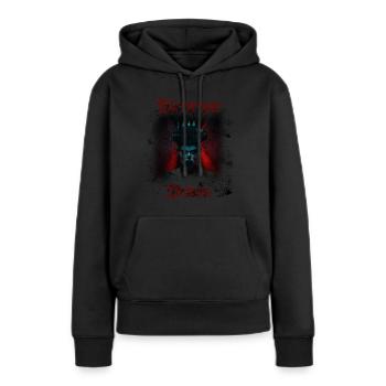 Musique électronique démon Techno - Sweat à capuche Premium bio Femme - noir - Devant - Julia (174cm)