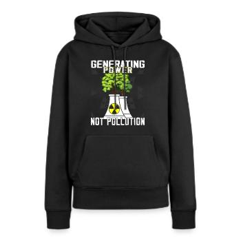 Ingénieurs nucléaires - Ingénieur nucléaire - Sweat à capuche Premium bio Femme - noir - Devant - Julia (174cm)