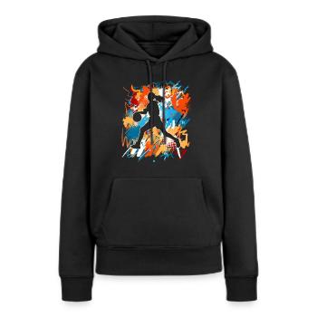 Basketball Basketballerin Frauen Basketball - Frauen Premium Bio Hoodie - Schwarz - Vorne - Julia (174cm)