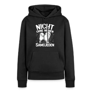 Nicht ohne meinen Samojede Samojedenspitz - Frauen Premium Bio Hoodie - Schwarz - Vorne - Julia (174cm)