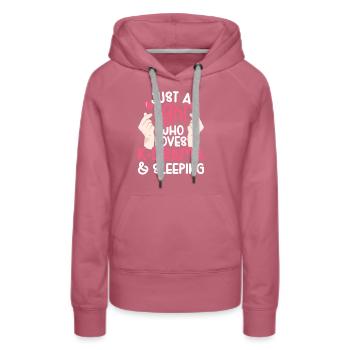 K-Drame - Sweat à capuche Premium bio Femme - mauve - Devant - Isabella (175cm)