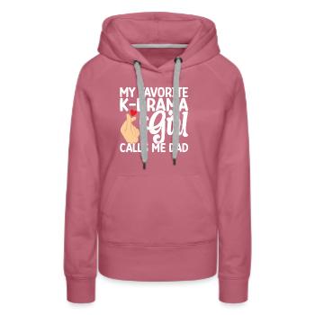 K-Drame - Sweat à capuche Premium bio Femme - mauve - Devant - Isabella (175cm)