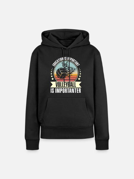 Volleyball - Frauen Premium Bio Hoodie - Schwarz
