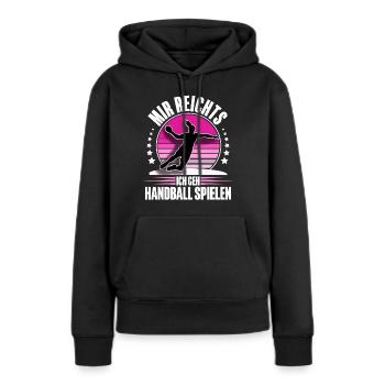 Handball Handballerin Frauen Handball - Frauen Premium Bio Hoodie - Schwarz - Vorne - Julia (174cm)