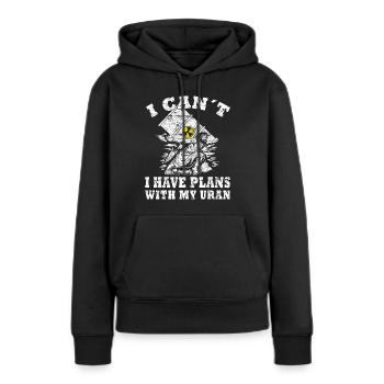 Kernkraft - Stolzer Nuklearingenieur - Frauen Premium Bio Hoodie - Schwarz - Vorne - Julia (174cm)