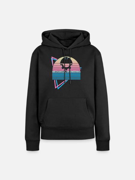 Maschinenbau Retro - Frauen Premium Bio Hoodie - Schwarz