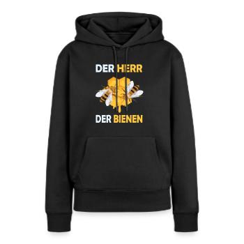 Bienenzucht und Honig - Frauen Premium Bio Hoodie - Schwarz - Vorne - Julia (174cm)