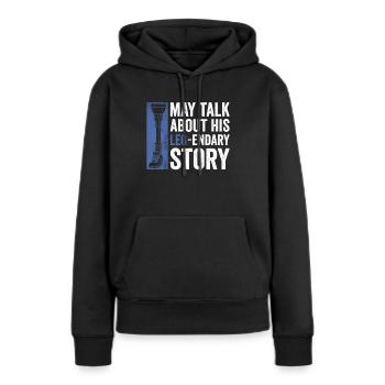 Gliedmaßen Prothese Künstliches Bein - Frauen Premium Bio Hoodie - Schwarz - Vorne - Julia (174cm)