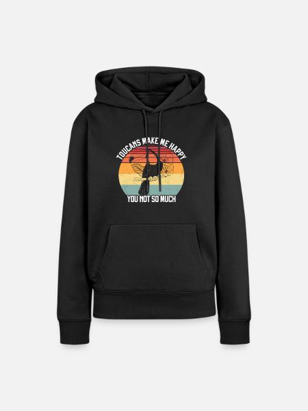 Toucan - Sweat à capuche Premium bio Femme - noir