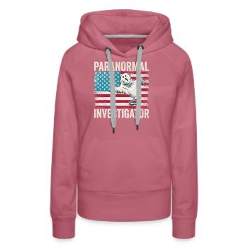 Geisterjagd Paranormal Investigator - Frauen Premium Bio Hoodie - Malve - Vorne - Isabella (175cm)