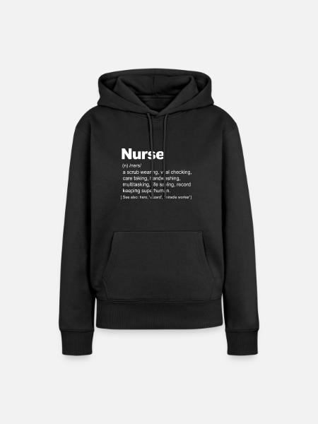 Nurse Definition morsom Nurse Definition - Ekologisk premiumluvtröja dam - svart