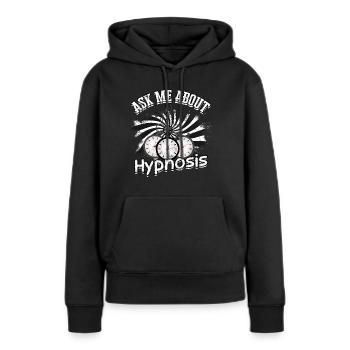 hypnotiseur hypnotique hypnotiseur - Sweat à capuche Premium bio Femme - noir - Devant - Julia (174cm)
