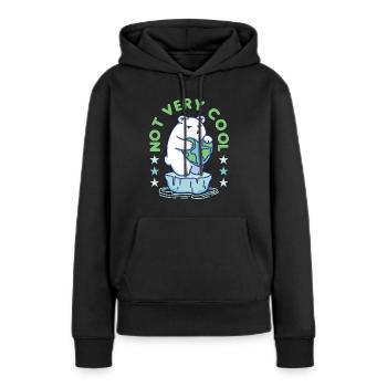 Global Warming Not Very Cool Environment Science - Frauen Premium Bio Hoodie - Schwarz - Vorne - Julia (174cm)