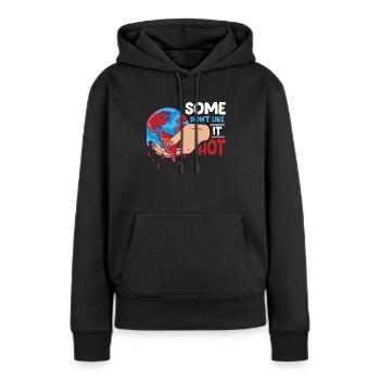 Global Warming Some Don't Like It Hot Environment - Frauen Premium Bio Hoodie - Schwarz - Vorne - Julia (174cm)