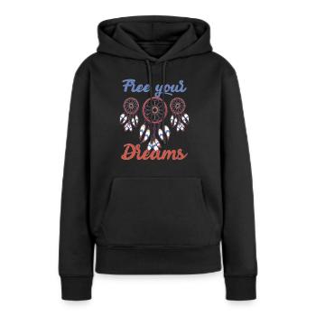 Träumen Traumfänger Traum Dream - Frauen Premium Bio Hoodie - Schwarz - Vorne - Julia (174cm)