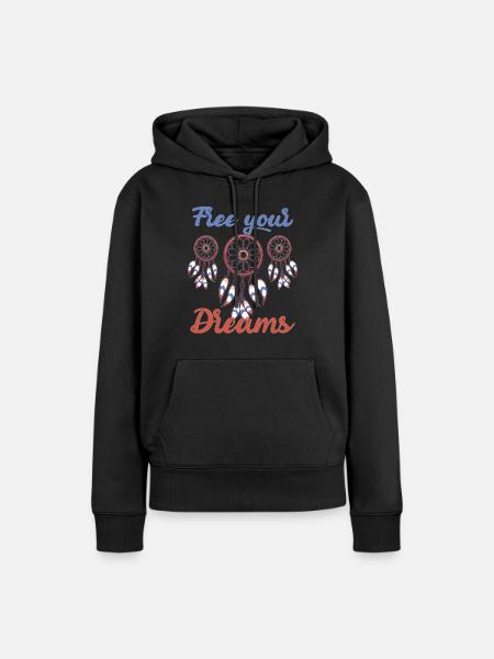 Träumen Traumfänger Traum Dream - Frauen Premium Bio Hoodie - Schwarz