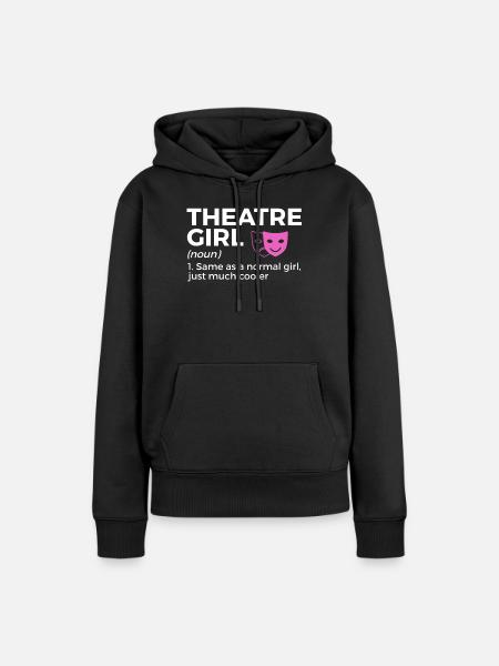 Theater Schauspieler - Frauen Premium Bio Hoodie - Schwarz